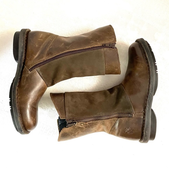 SOLD!!  FLY London Leather Mid Boot- Flee-Olive/Sludge EU 36, US 5.5 - Picture 4 of 11